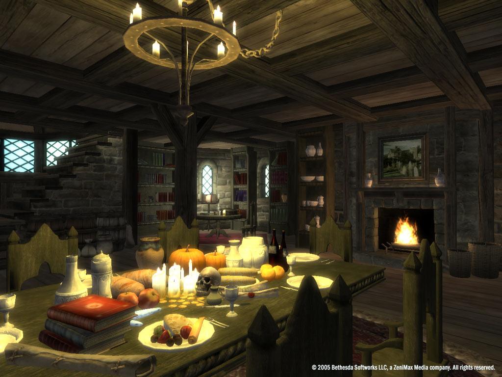 Ein Innenraum in Oblivion.