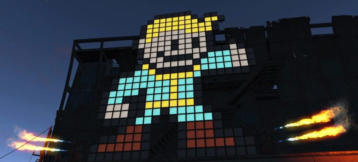 Pixel-Vault-Boy gibt den Daumen hoch