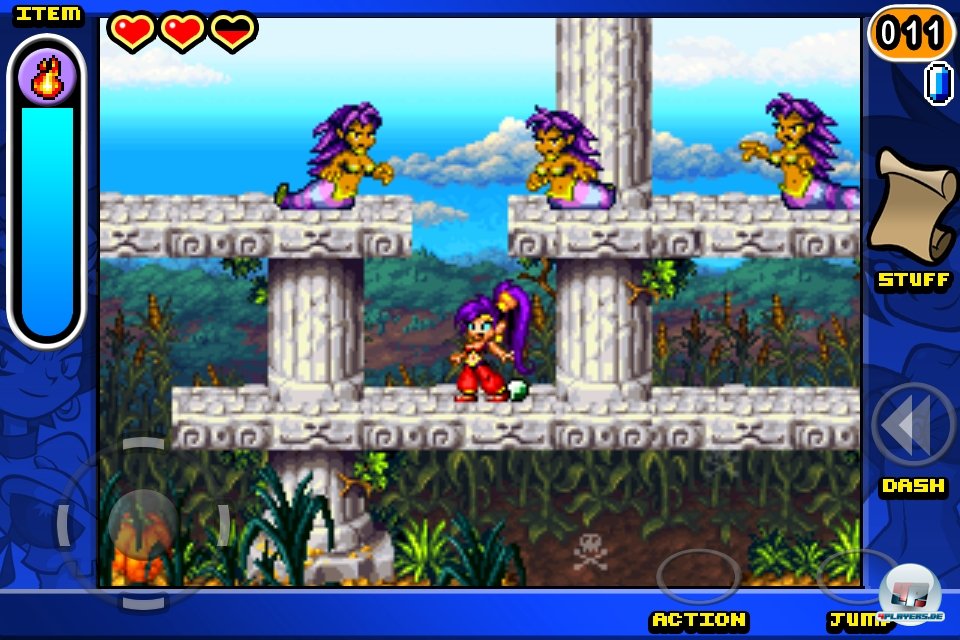 Pixelfans schlackern mit den Ohren: Shantae ist ein Musterbeispiel für klassisches 16 Bit-Grafikdesign.