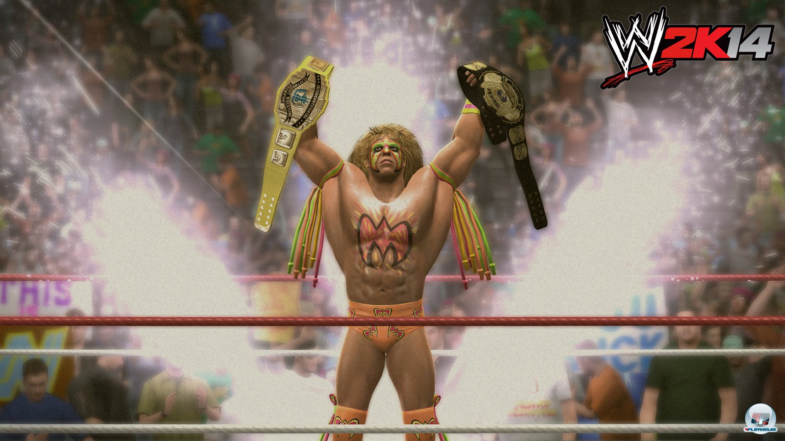 Auch der Ultimate Warrior ist Bestandteil der über 80 Superstars und Diven umfassenden Kämpferriege.