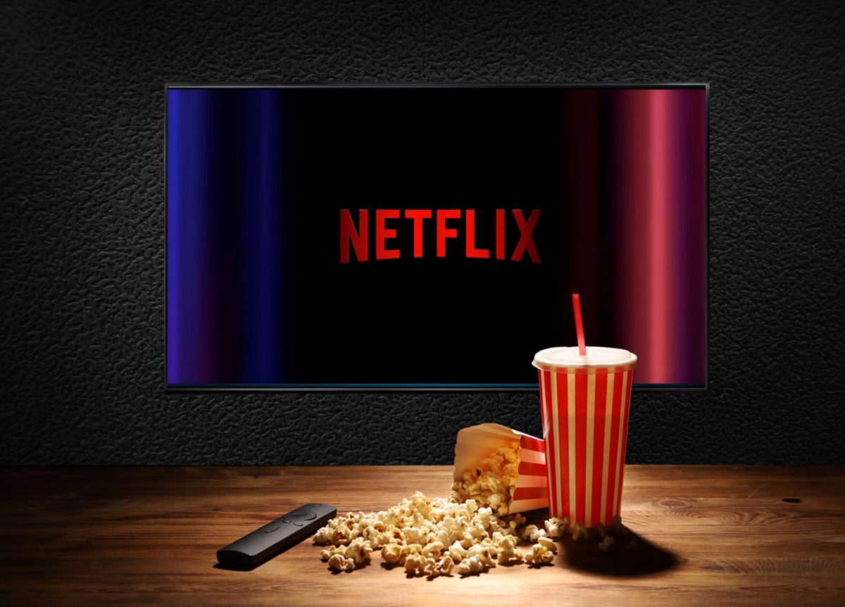 Netflix Logo auf Fernseher