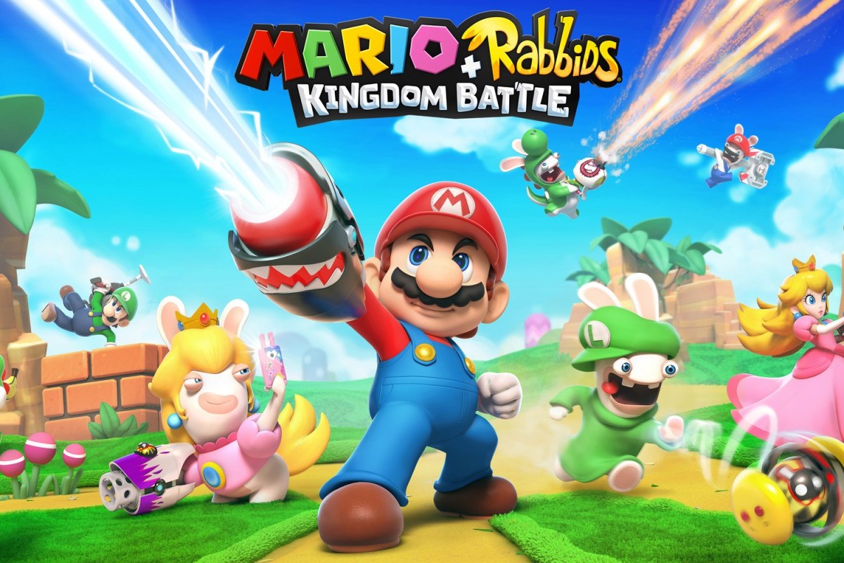 Das Cover von Mario + Rabbids Kingdom Battle, exklusiv auf der Nintendo Switch erhÃ¤ltlich.