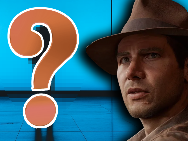 Eine Bildmontage, in deren Zentrum der Leinwandheld Indiana Jones steht.