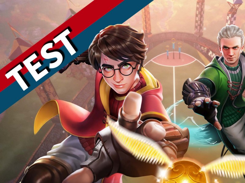 Harry Potter und Draco Malfoy jagen den Schnatz in Quidditch Champions