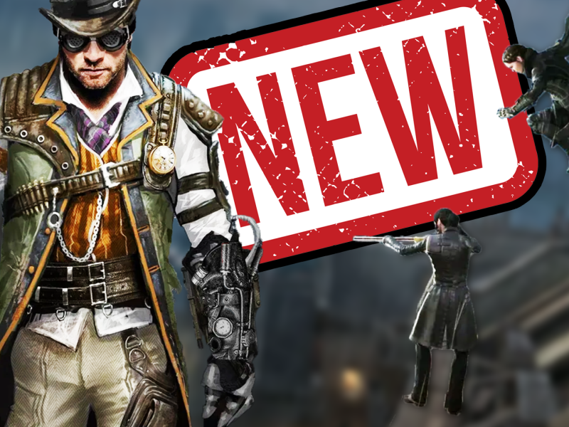 Fotomontage zu Assassin's Creed Syndicate, zeigt mitunter den männlichen, spielbaren Protagonisten.