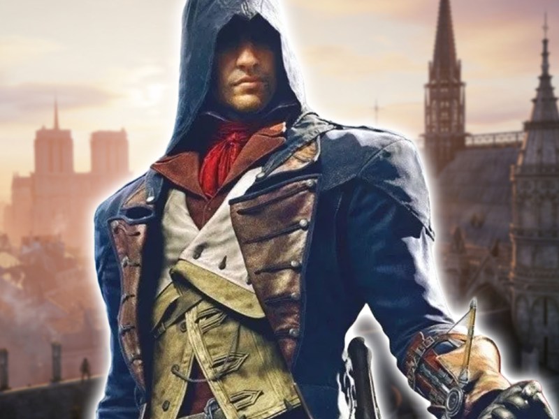 Screenshot aus Assassin's Creed Unity. Im Vordergrund ist Protagonist Arno Dorian zu sehen.