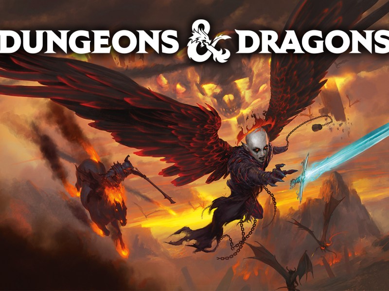 Artwork zu Dungeons and Dragons mit einer menschenÃ¤hnlichen Kreatur im Flug