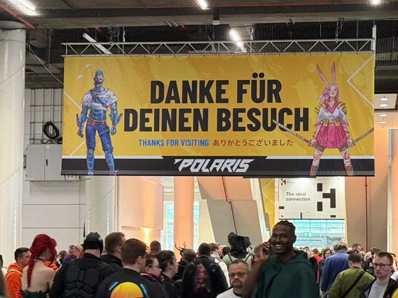 Bild eines Banners auf der Polaris 2024 mit der Aufschrift 