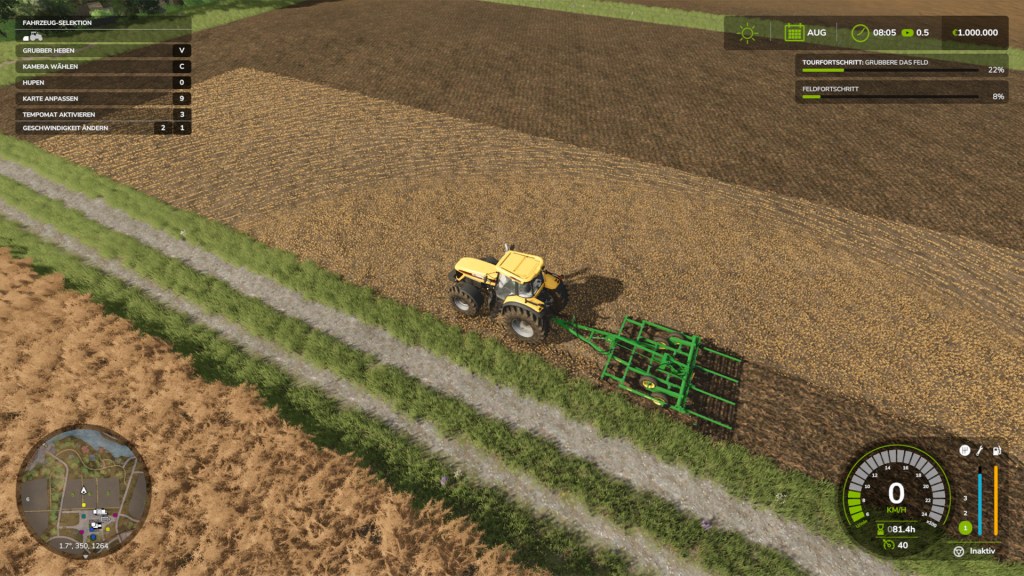 Im Landwirtschafts-Simulator 25 wird ein Grubber eingesetzt.