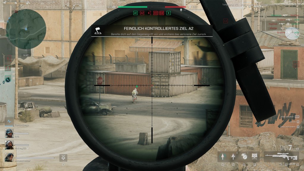 Screenshot aus der Perspektive eines Snipers in Delta Force