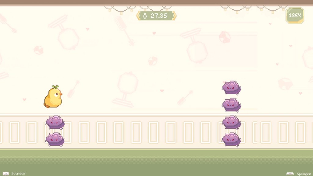 Minispiel in Infinity Nikki, das an Flappy Bird erinnert