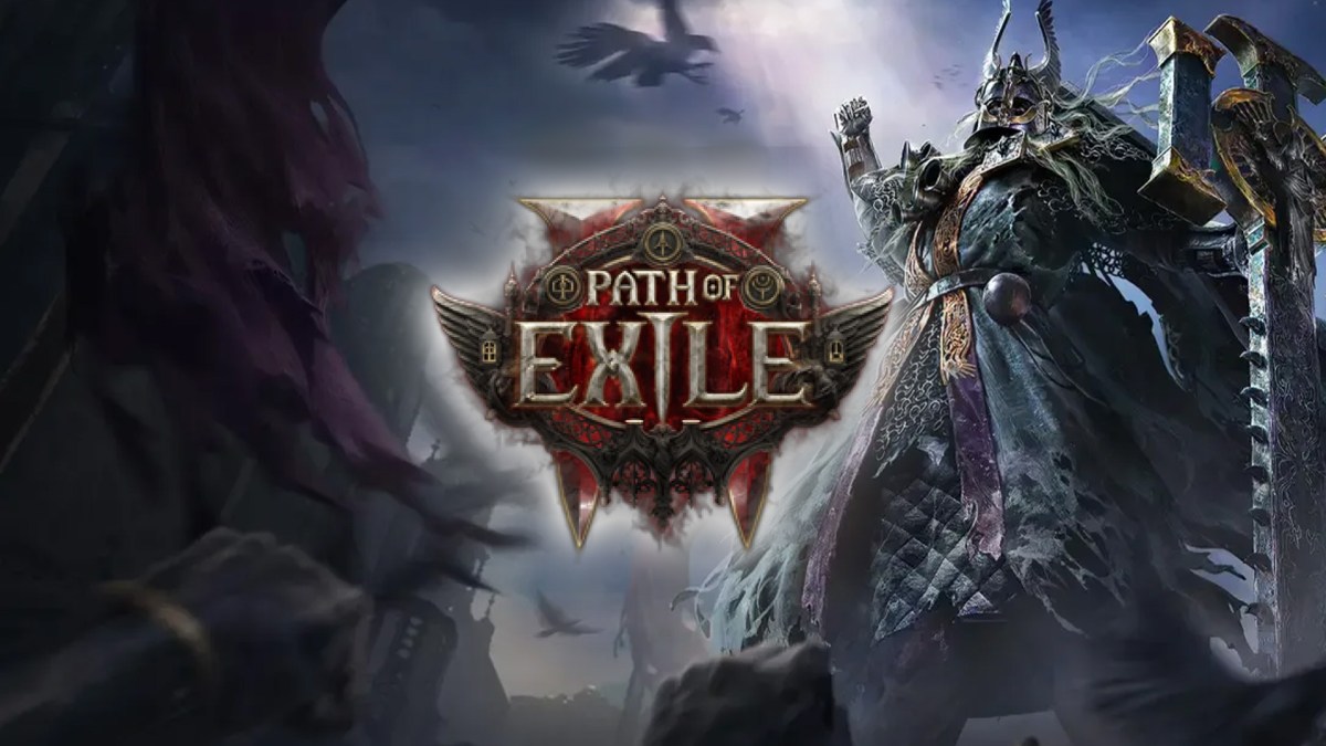 Bild zu Path of Exile 2 mit Logo und epischem Charakter aus dem Spiel