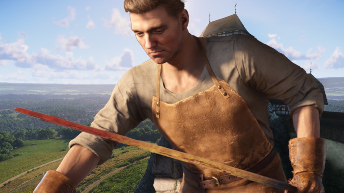 Artwork aus Kingdom Come: Deliverance 2 mit Protagonist Heinrich als Schmied im Vordergrund.