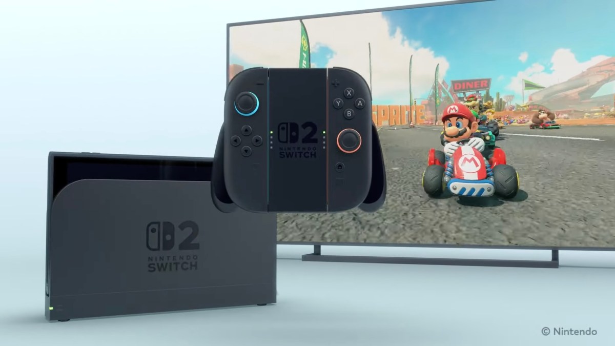 Ein Bild der Nintendo Switch 2 und Mario Kart.