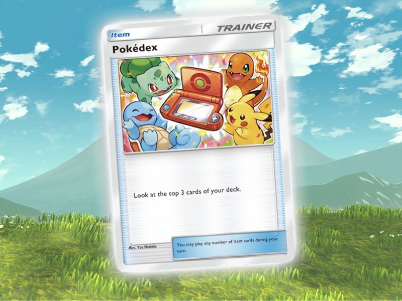 Ein Screenshot aus PokÃ©mon Legenden Arceus mit einer Promo-Karte aus PokÃ©mon TCG Pocket.