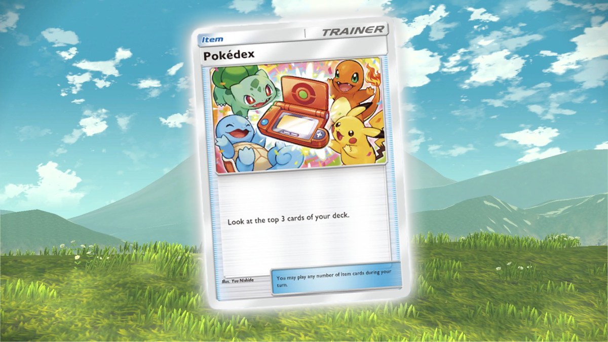 Ein Screenshot aus PokÃ©mon Legenden Arceus mit einer Promo-Karte aus PokÃ©mon TCG Pocket.