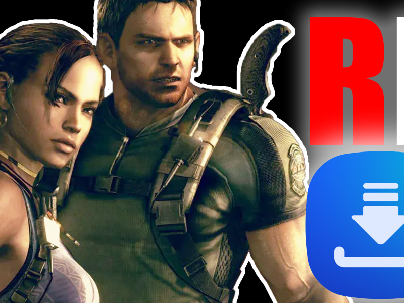 Eine Bildmontage, die Chris Redfield und Sheva Alomar aus Resident Evil 5 zeigt.