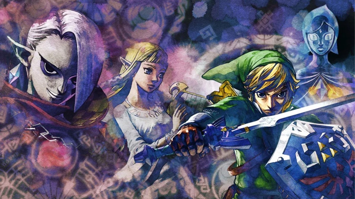 Zelda, Ghirahim und Link aus The Legend of Zelda: Skyward Sword.