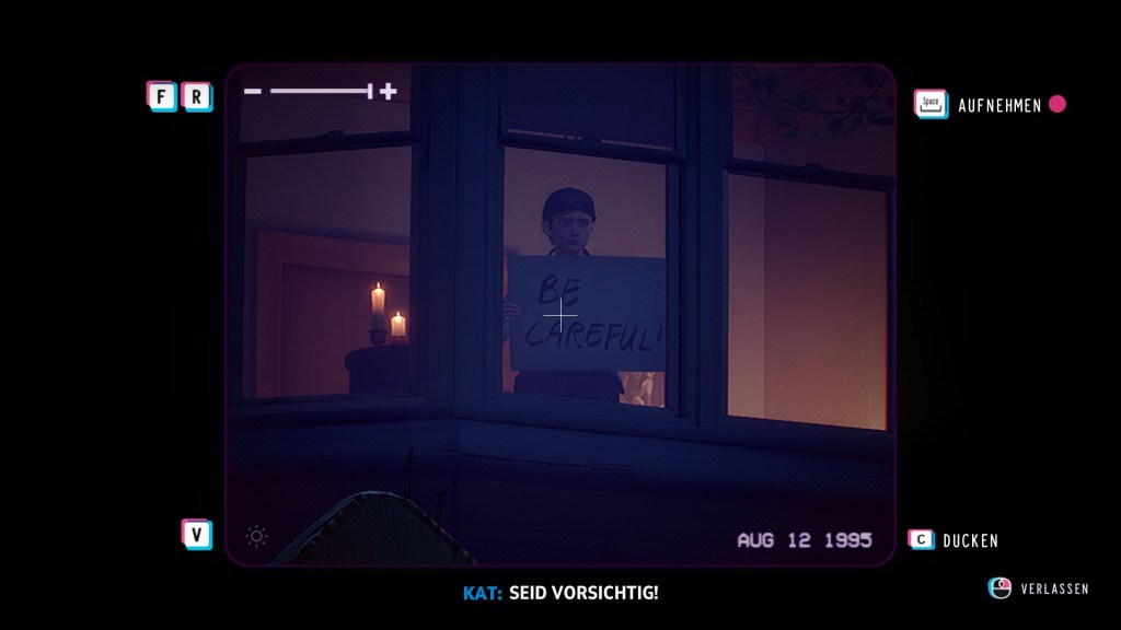 Screenshot aus Lost Records: Tape 2 Rage. Zu sehen ist Kat in ihrem Zimmer gefangen.