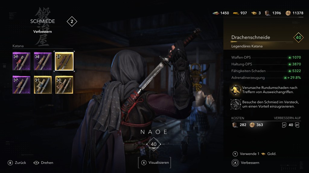 Screenshot vom Schmied aus Assassin's Creed Shadows.