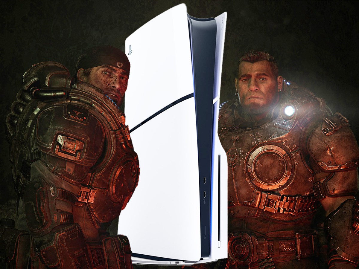 Ein Screenshot von Gears of War E-Day mit einer PlayStation 5.