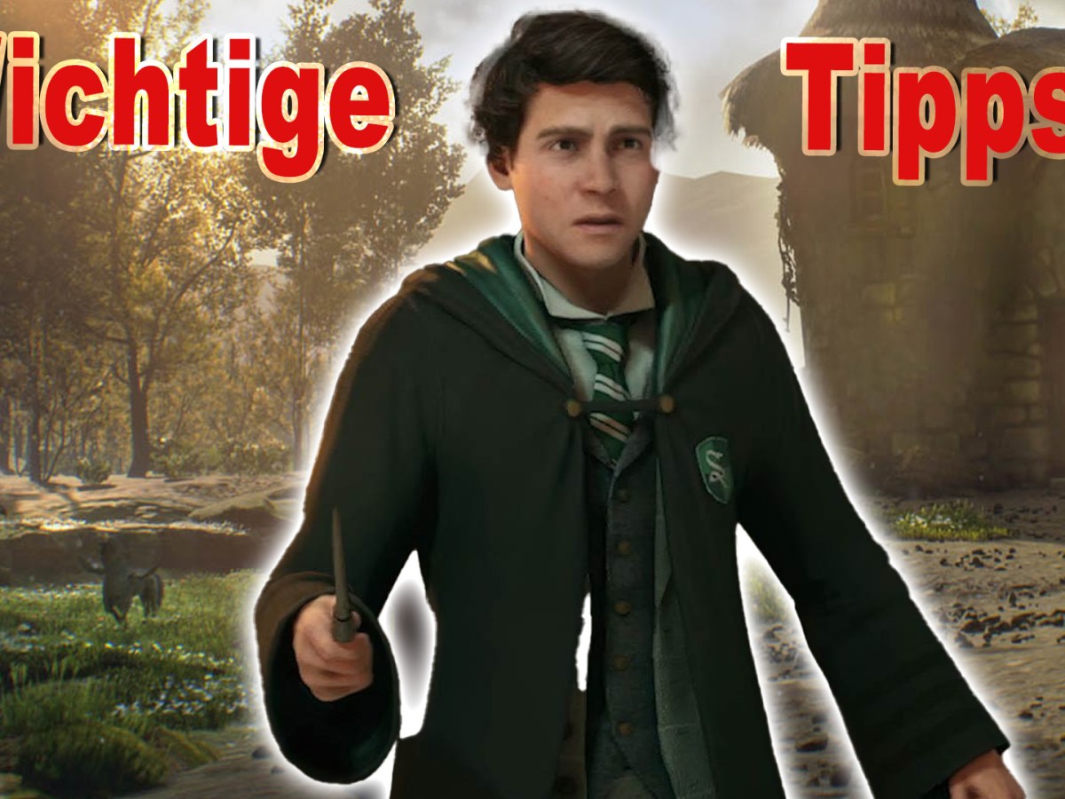 Screenshot von Hogwarts Legacy mit dem Schriftzug Wichtige Tipps.
