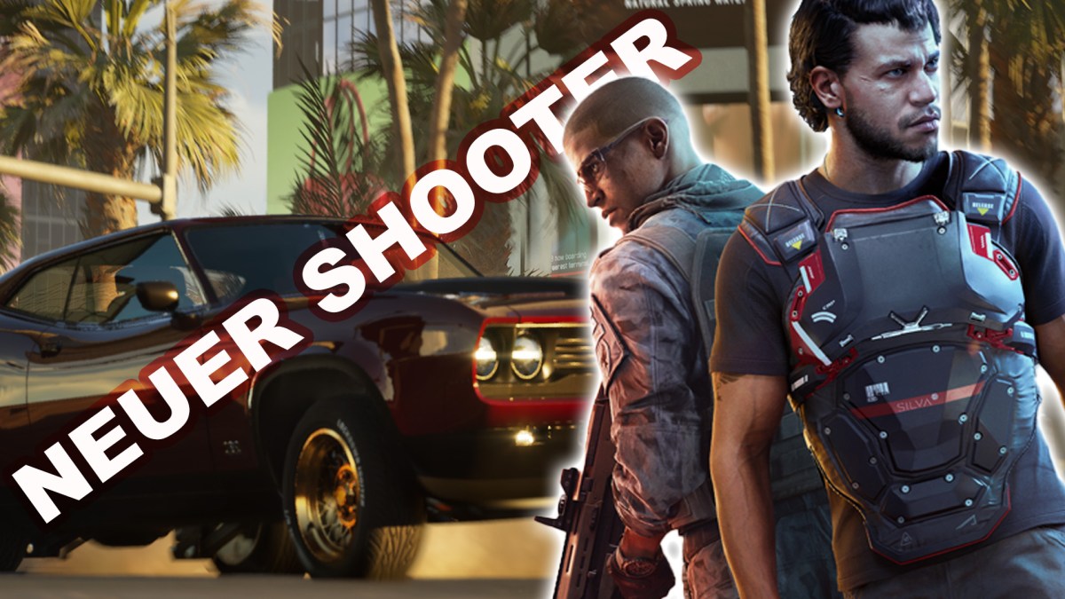 Screenshot aus dem neuen Shooter MindsEye, versehen mit einem Schriftzug.