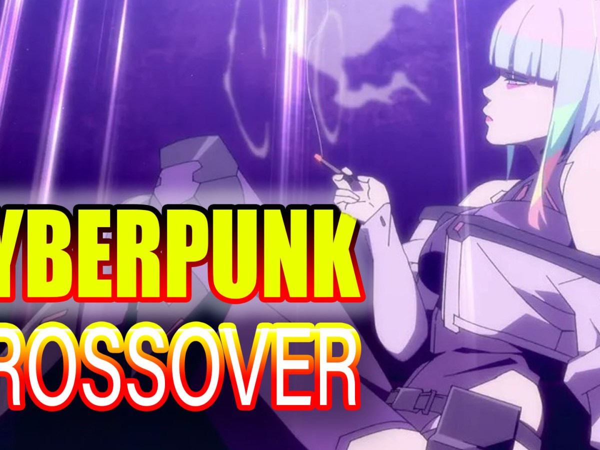 Eine Bildmontage zum Charakter Lucy aus Cyberpunk: Edgerunners.