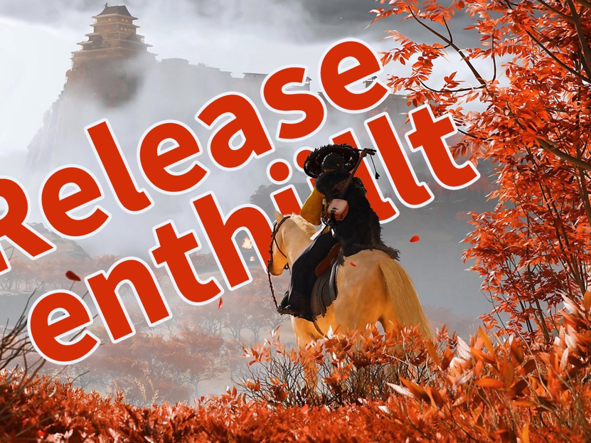 Ein Screenshot von Ghost of Yōtei mit dem Schriftzug Release enthüllt.