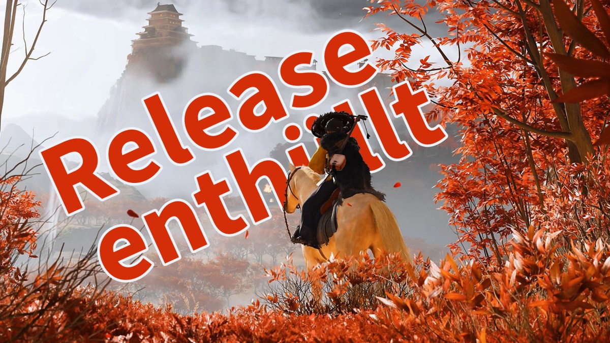 Ein Screenshot von Ghost of Yōtei mit dem Schriftzug Release enthüllt.