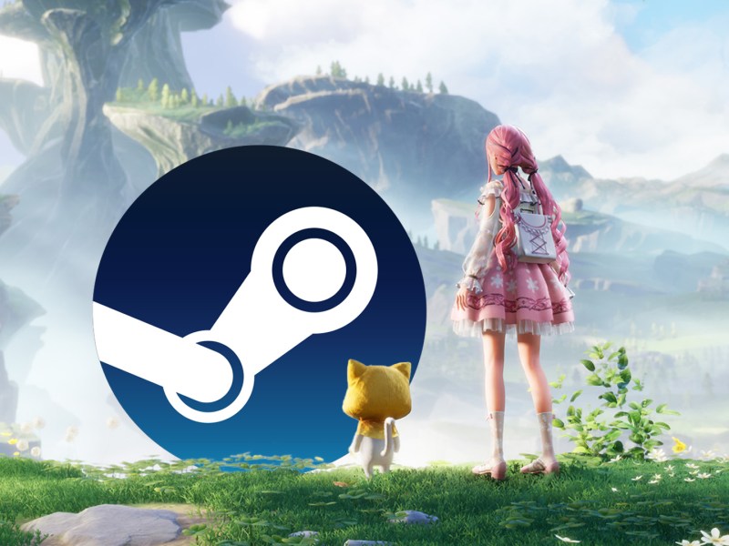Artwork zu Infinity Nikki und das Logo von Steam