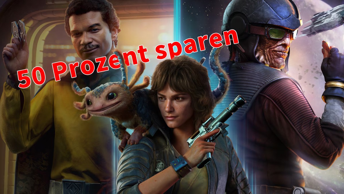 Artwork von Star Wars Outlaws versehen mit dem Schriftzug 