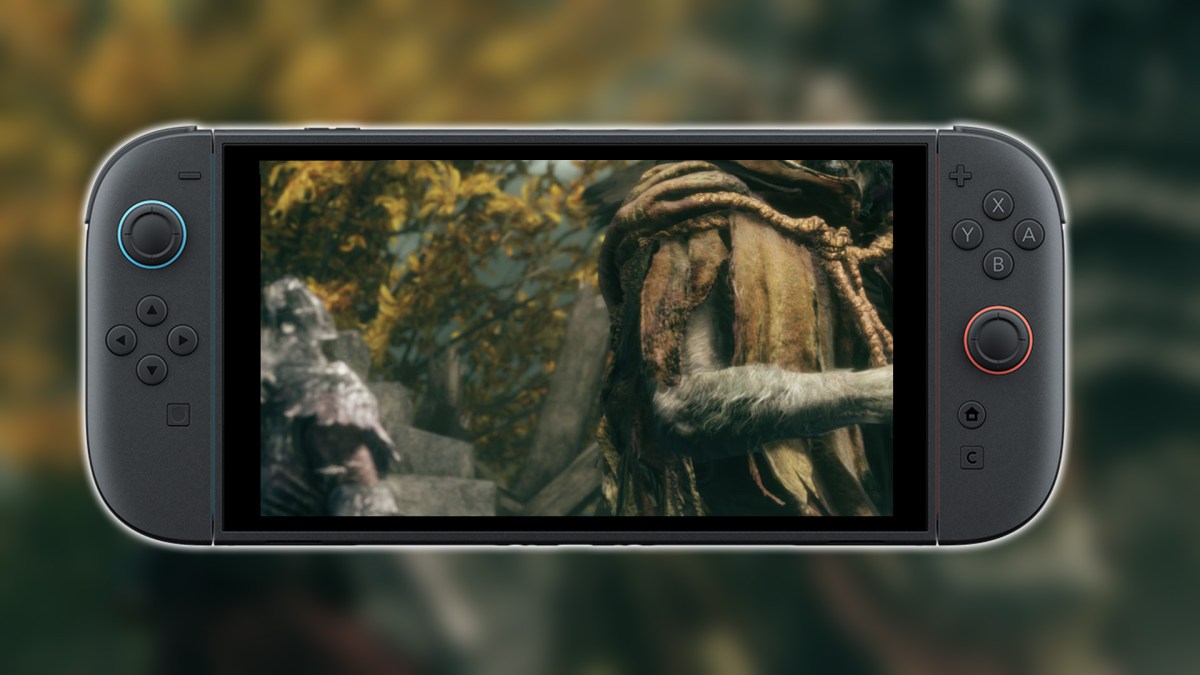 Eine Nintendo Switch 2 mit Elden Ring darauf.
