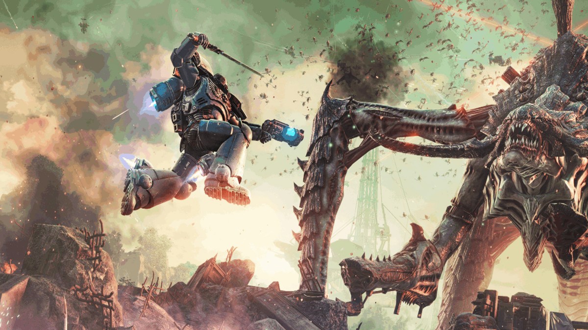 Screenshot beziehungsweise Artwork aus dem Koop-Update von Warhammer 40.000: Space Marine 2.