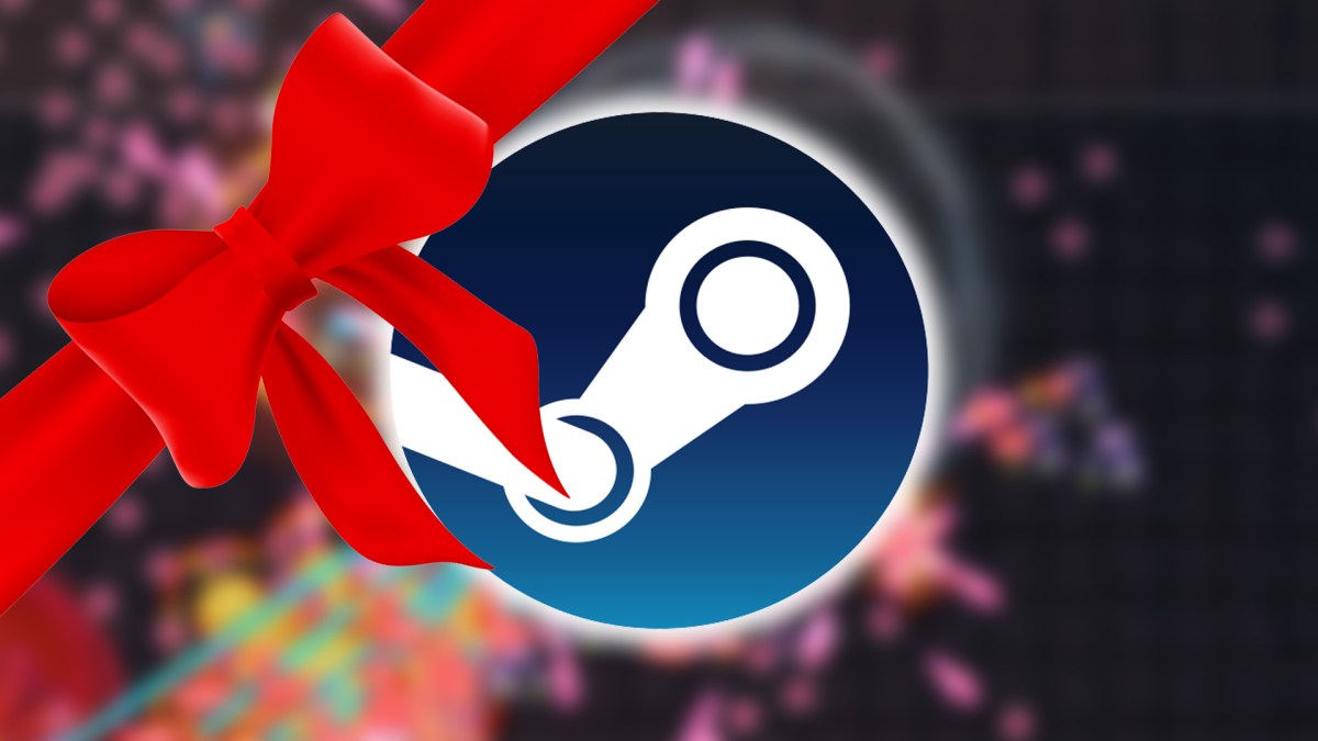 Screenshot von Bioprototype. Davor das Logo von Steam und eine rote Schleife.