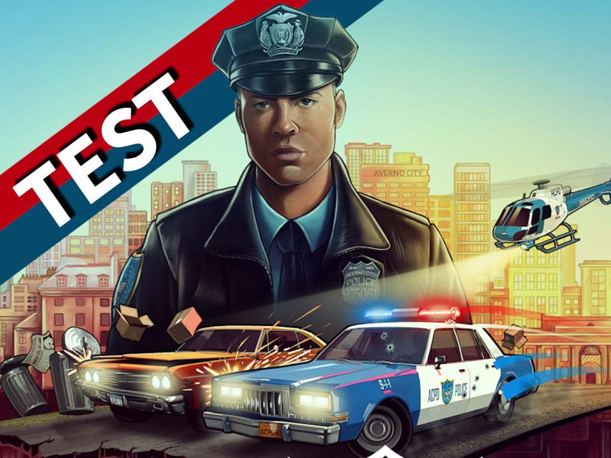 Das Artwork von The Precinct mit rot-blauem Banner und weißer Schrift.