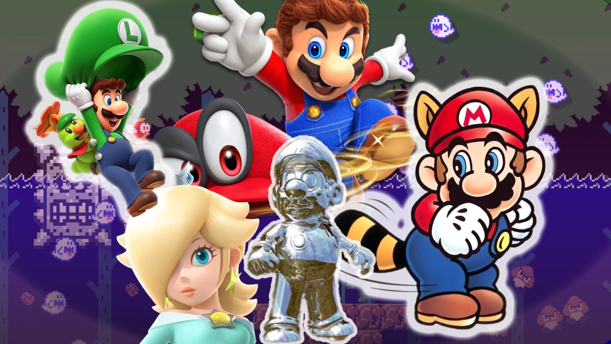 Collage zu verschiedenen Mario-Spielen