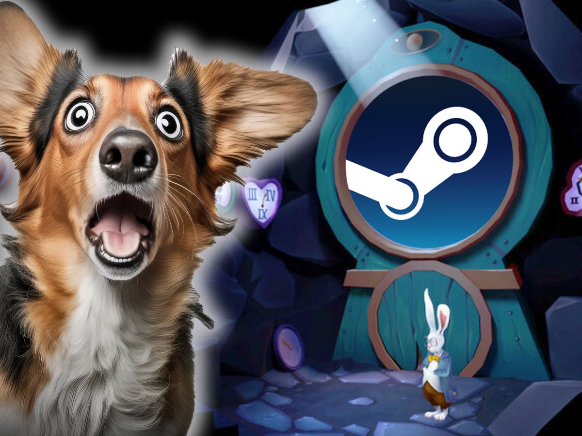 Eine Bildmontage zum Videospiel Down the Rabbit Hole Flattened.