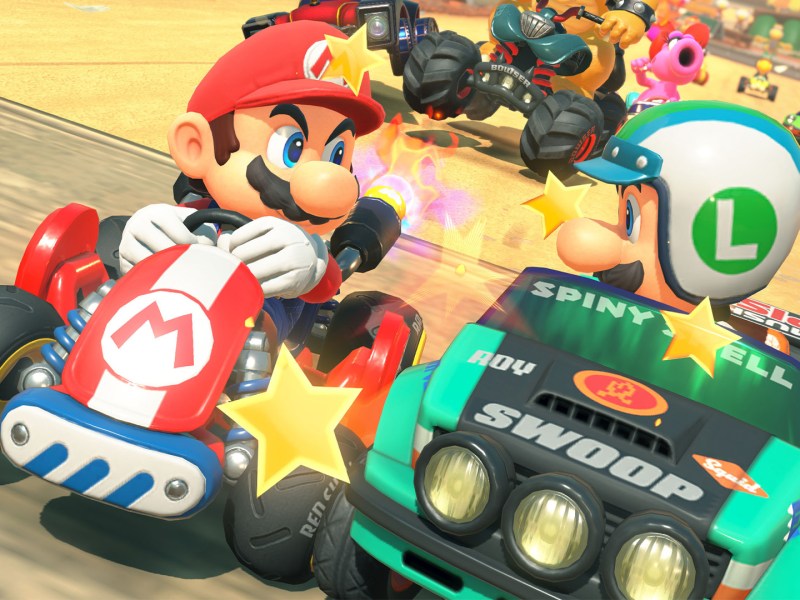 Ein Screenshot von Mario Kart World.