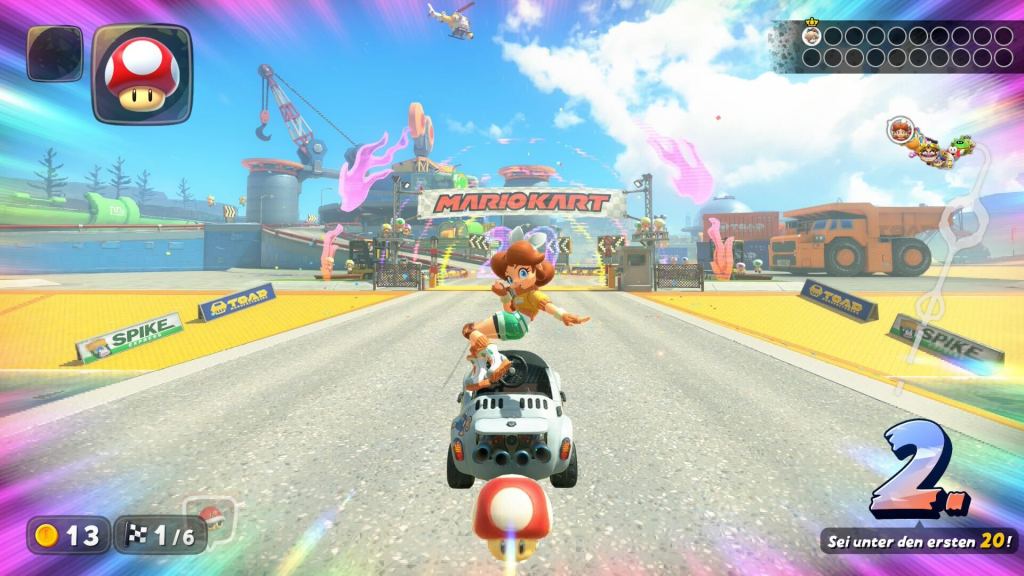 Ein Screenshot aus Mario Kart World.
