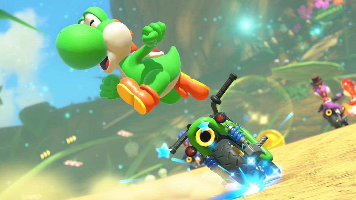 Ein Screenshot aus Mario Kart World.