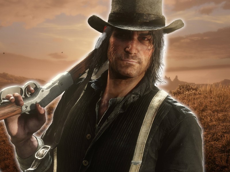 Screenshot aus Red Dead Redemption 2. Im Vordergrund ist der Charakter John Marston zu sehen.