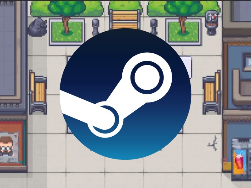 Screenshot aus They Came for More Pasta mit dem Steam-Logo