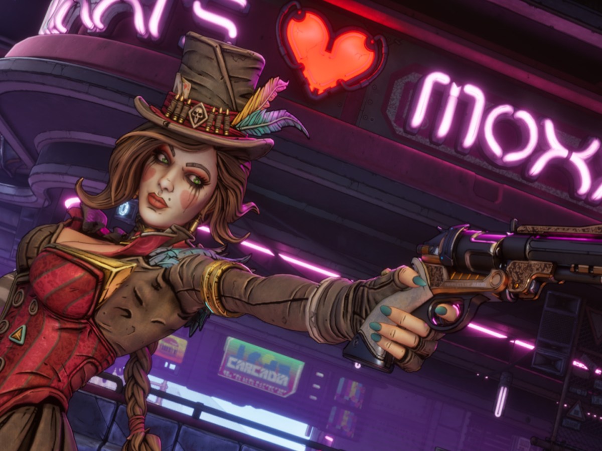 Screenshot aus Borderlands 4, der Mad Moxxi zeigt.