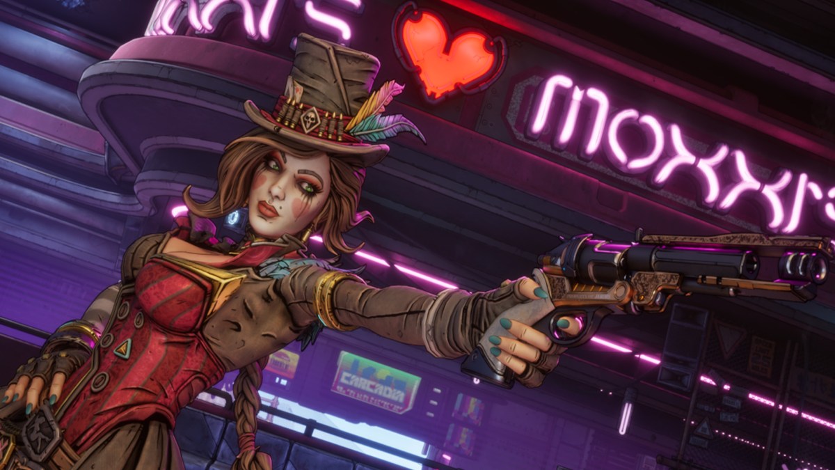 Screenshot aus Borderlands 4, der Mad Moxxi zeigt.