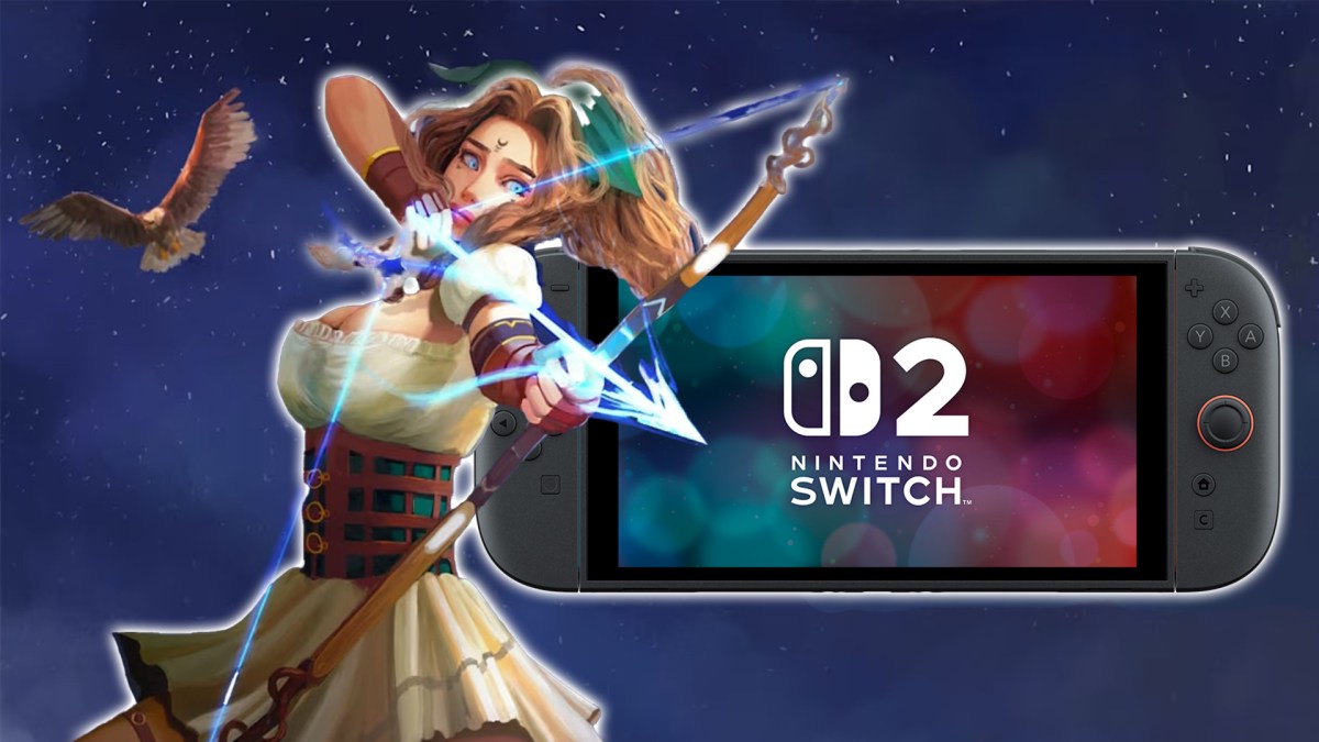 Eine Collage aus Cynthia: Hidden in the Moonshadow und der Nintendo Switch 2.