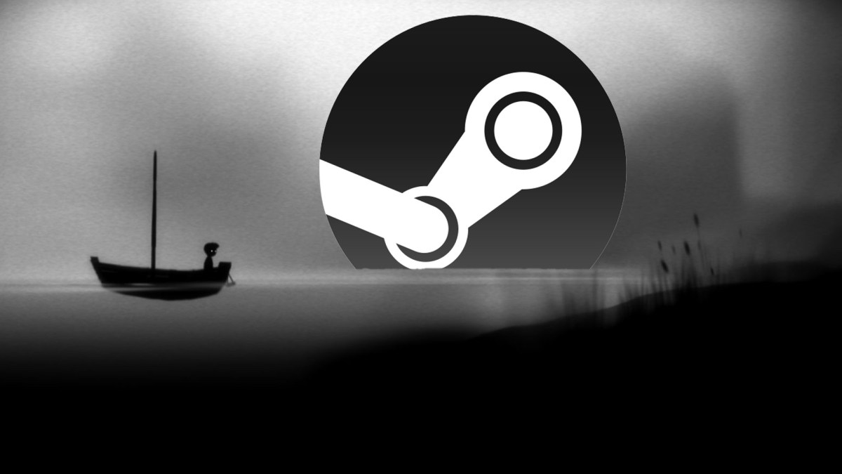 Screenshot aus Steam kombiniert mit dem Steam Logo.