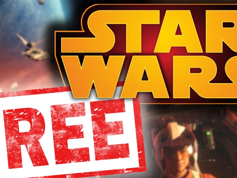 Eine Bildmontage zu einem kostenlosen Star Wars-Spiel.