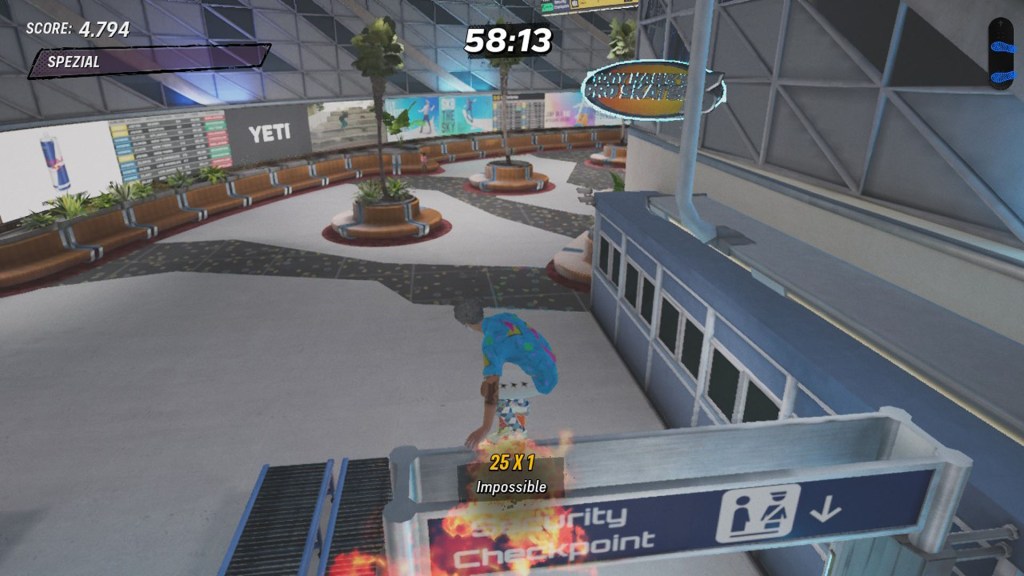 Screenshot aus Tony Hawk's Pro Skater 3+4 von Level Flughafen
