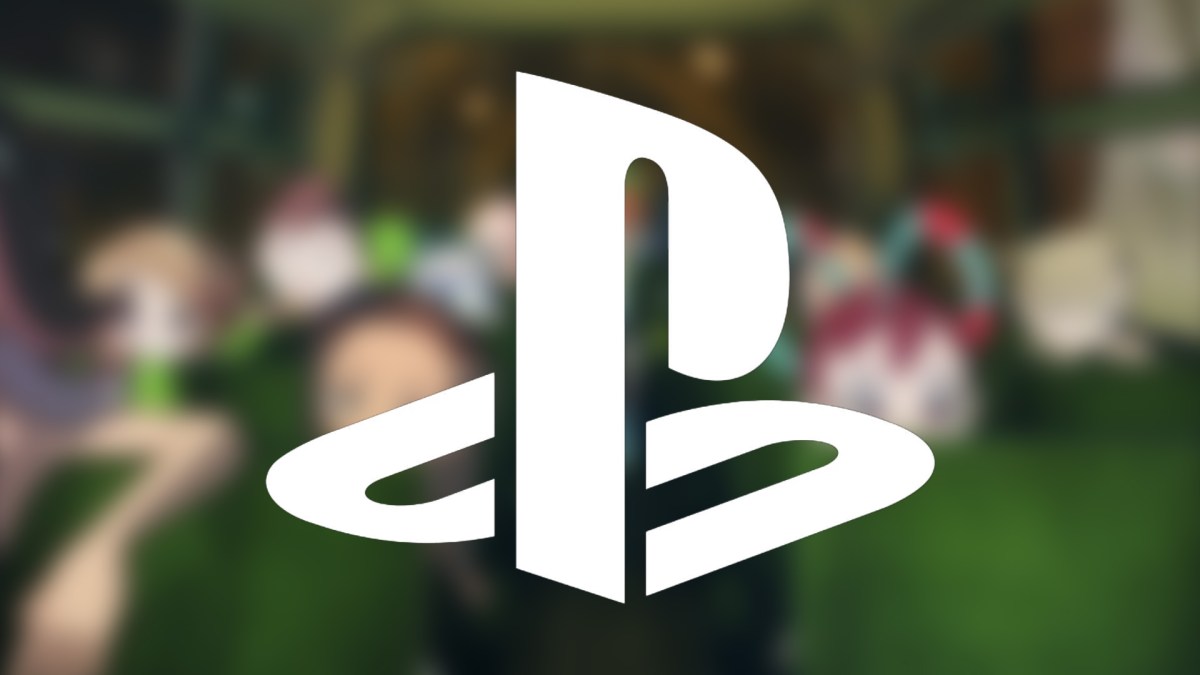 Screenshot aus A World's End Club. Verschwommen. Davor das Logo von PlayStation.